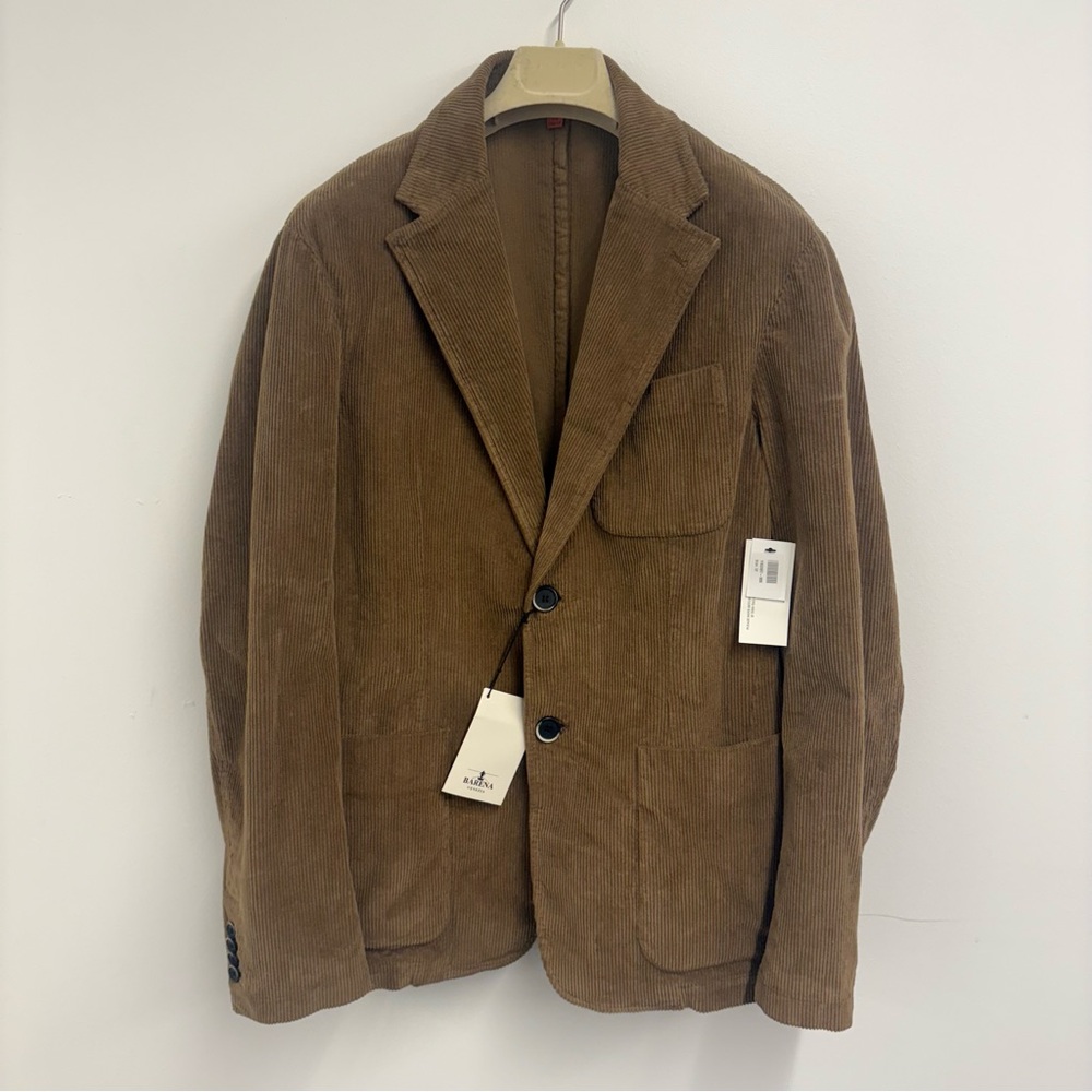 Barena Venezia Mud Corduroy Blazer Jacket Size 52 NWT Italian Made